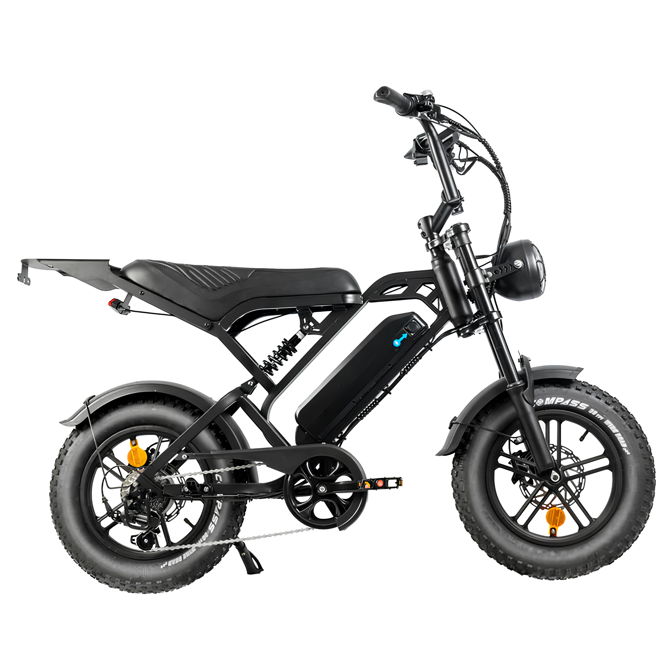 v20 pro mini combi deal fatbike zwart hydraulische remmen  zijkant